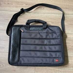 SwissGear Black Professional Laptop Bag with Quilted Design